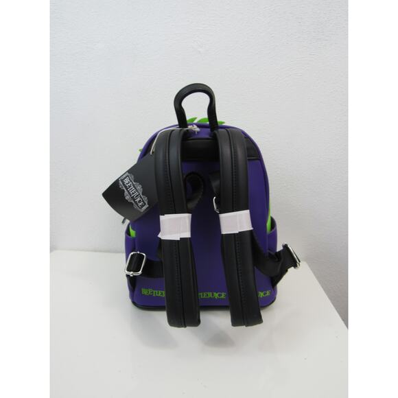 NWT Loungefly Beetlejuice Mini Backpack Purse Purple Green Black White NEW main image 5